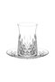 Odin Glass Tea Set for 6 People 170 ml (6 Tea Cups, 6 Tea Saucers) - 2