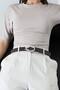 GOLD Women's Buckled Belt with Snake Buckle, Jacket Belt, Dress Belt, Shirt Belt - 2