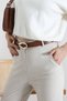 GOLD Women's Buckled Belt with Snake Buckle, Jacket Belt, Dress Belt, Shirt Belt - 3