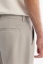 Men's Light Gray Classic Waist Jersey Cotton Carrot Fit Trousers A42Y3061 - 4