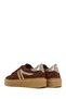 Women's Brown Lace-Up Thick Sole Sports Shoes, Suede Genuine Leather Sneaker 25Afd511110 - 5