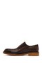Men's Brown Lace-Up Leather Casual Shoes 25Wfd6013Ft - 2
