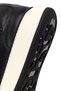 Men's Black Lace-Up Thick-Soled Leather Sneaker Wm710017Dv - 8