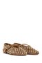 Women's Brown Studded Suede Leather Ballerinas 26Pfd552010 - 2
