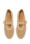 Women's Beige Studded Suede Leather Ballerinas 26Pfd552010 - 4