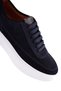 Men's Navy Blue Lace-Up Suede Leather Sneaker 26SFD740310 - 8