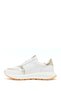 Women's White Lace-Up Zippered Thick-Sole Leather Sneaker 26Sfd371818 - 3