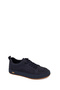 Men's Navy Blue Lace-Up Nubuck Leather Sneaker Wm680050Dn - 7