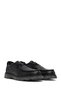 Men's Black Lace-Up Thick Sole Leather Casual Shoes 25Wfd7514Ft - 2