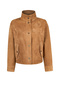 Sandiego Women's Camel Oversize Suede Leather Jacket 26Sgd565810 - 5