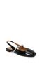 Women's Black Stone Open-Back Patent Leather Ballerinas 26Pfd131116 - 8