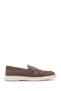 Men's Beige Double Buckle Suede Leather Loafer 26Sfd750410