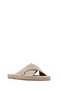 شبشب رجالي من الجلد السويدي باللون البيج 26SFD616110 - 8