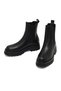 Women's Black Thick-Soled Leather Chelsea Boots Wf190009Dv - 4
