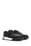 Men's Black Lace-Up Leather Sneaker 26SFD693518 - 2