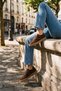 Women's Brown Lace-Up Suede Leather Sneaker Af450005Ds - 2
