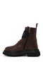 Women's Brown Becky Zippered Thick Soled Leather Boots 021g100554 - 3