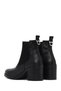Women's Black Thick Heeled Leather Cowboy Boots 25Wfd200618 - 7