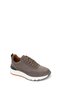 Men's Gray Lace-Up Thick Soled Nubuck Leather Casual Sneaker Wm740008Dn - 8