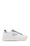 Women's White New Era Lace-Up Sneakers, Genuine Leather Sneakers G03G100017