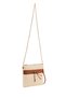 Women's Beige Long Chain Strap Straw Portfolio Bag 26Sbd2221M7 - 6