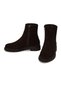 Women's Brown Zippered Suede Leather Boots Wf410005Ds - 4