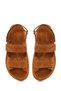 Women's Tan Strappy Thick Soled Suede Leather Sandals 26Sfd151610 - 5