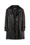 Lilian Women's Black Long Leather Coat 26Sge56421M - 4