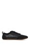 Women's Black Lace-Up Stone Suede Leather Sneaker 26Pfd431810