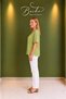 V-Neck Combed Cotton T-Shirt - 3