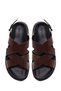 Men's Brown Leather Sandals 26Sfd692618 - 7