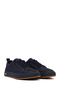 Men's Navy Blue Lace-Up Nubuck Leather Sneaker Wm680050Dn - 2