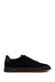 Men's Black Lace-Up Nubuck Leather Sneaker Wm680054Dn