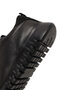 Women's Black Lace-Up Thick-Soled Leather Sneaker Af460007Dv - 8