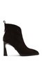 Women's Brown Zippered Heeled Suede Leather Boots Af530001Ds