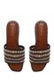 Women's Brown Braided Slippers 26Sfd441829 - 4