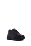 Women's Black Lace-Up Thick-Soled Leather Sneaker Af460006Dv - 6