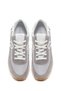 Women's Gray Lace-Up Leather Sneaker 26Pfd220814 - 4