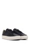Women's Black Lace-Up Leather Sneakers AF320002DF - 2