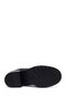 Women's Black Zippered Thick Heeled Leather Boots Wf220006Dv - 5
