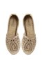 Women's Light Beige Suede Leather Espadrille 26Pfd205110 - 5