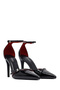 Women's Black Ankle Buckle High Thin Heeled Patent Leather Stiletto, Heeled Shoes 25Afd440316 - 3