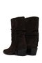Women's Anthracite Thick Heeled Suede Leather Cowboy Boots Af170025Ds - 6