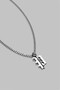316L Steel Gothic P Letter Necklace Ka1112Gm - 4