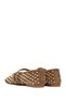 Women's Brown Studded Suede Leather Ballerinas 26Pfd552010 - 6