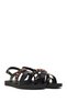 Women's Black Back Buckle Stone Sandals 26Sfe463414 - 2