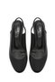 Flex Women's Black Open Back Thick Short Heeled Leather Shoes 26Pfd140718 - 4