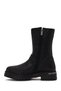 Women's Black Joel Zippered Leather Boots 021Z100011 - 3