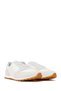 Women's White Lace-Up Leather Sneaker 26Pfd371514 - 2