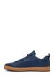 Men's Navy Blue Leather Sneakers WM680002DV - 3